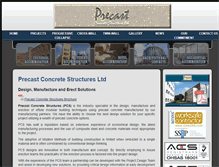 Tablet Screenshot of precaststructures.com